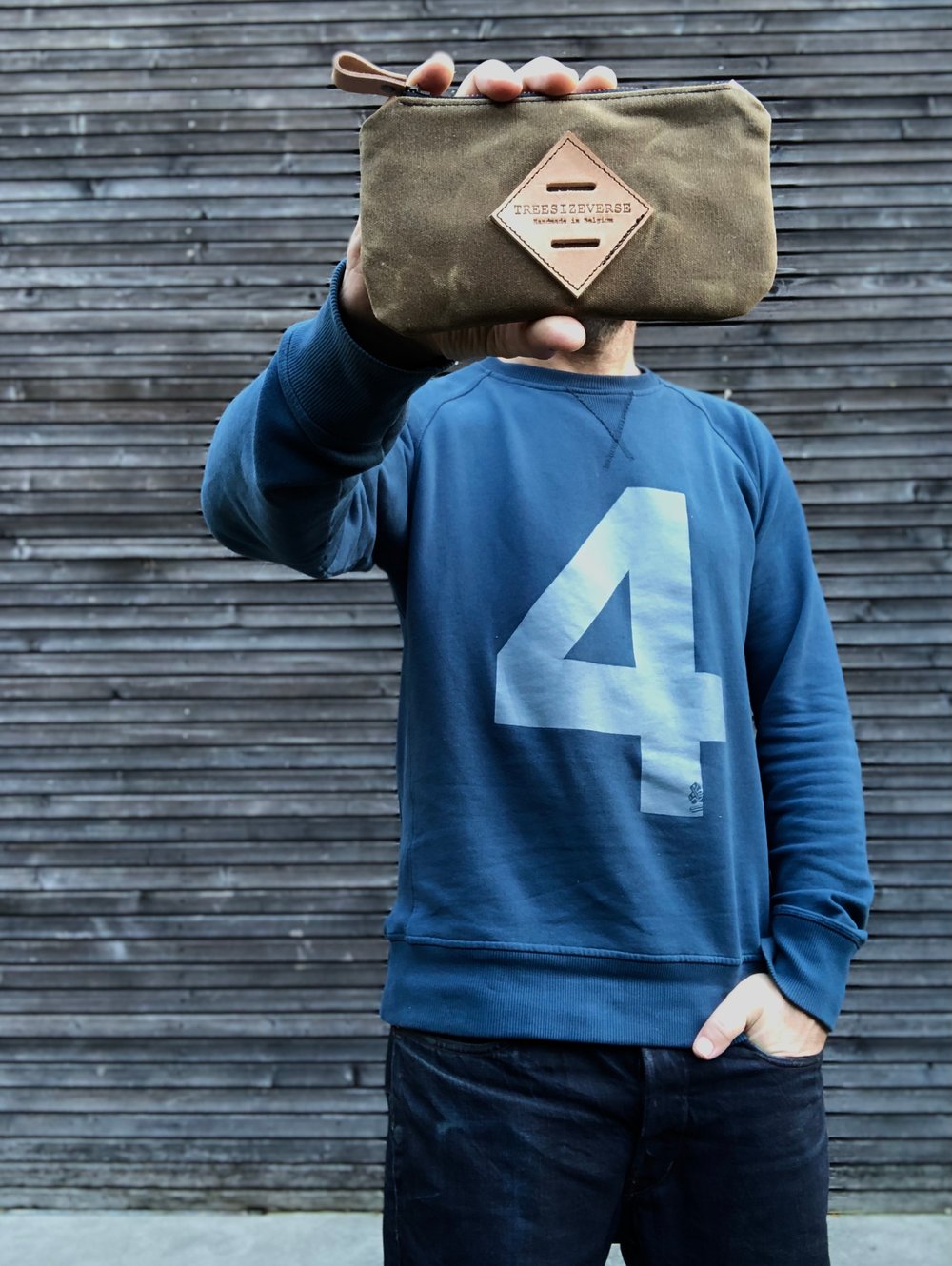 Image of Zipper pouch , pencil case, small pouch, pencil pouch made in waxed canvas