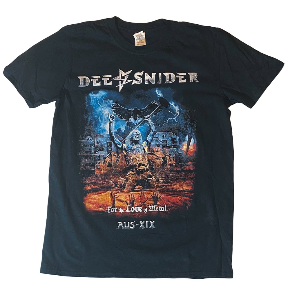 Image of DEE SNIDER - For The Love Of Metal - SHIRT Aussie Tour Dates on Back