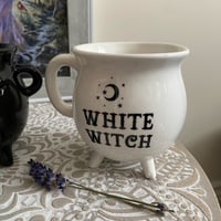 Image 4 of Cast Iron Cauldron, Cauldron Oil Burner, White Witch Mug & Spell Candle Holder