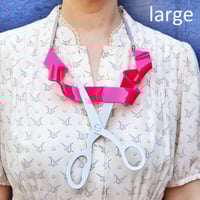 Image 1 of Fancy Ribbon and Scissors Statement necklace