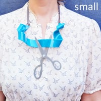 Image 2 of Fancy Ribbon and Scissors Statement necklace