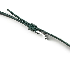 Image of Hand-Rolled Green Glazed Lizard watch strap