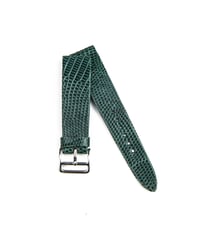 Image 2 of Hand-Rolled Green Glazed Lizard watch strap