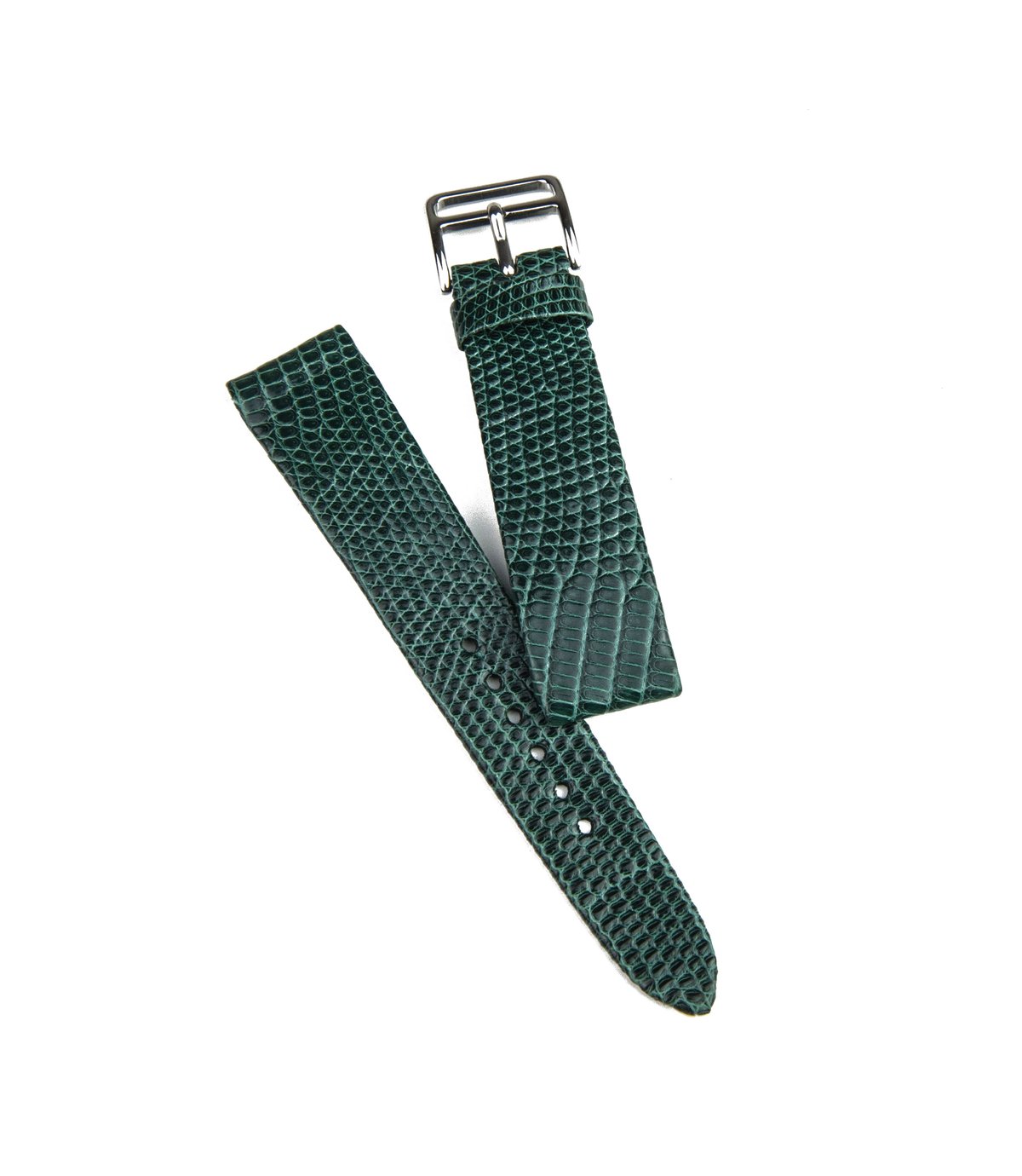 Image of Hand-Rolled Green Glazed Lizard watch strap