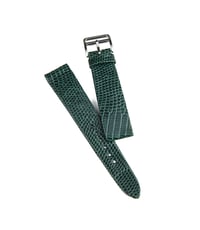 Image 1 of Hand-Rolled Green Glazed Lizard watch strap