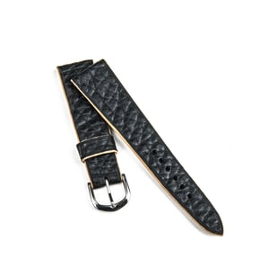 Image of Black Bison contrast cream edges watch strap