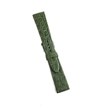 Image 1 of Hand-rolled military green crocodile rembordé watch strap