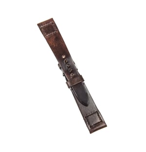 Image of Marble #8 Shell Cordovan Box Stitch unlined watch strap