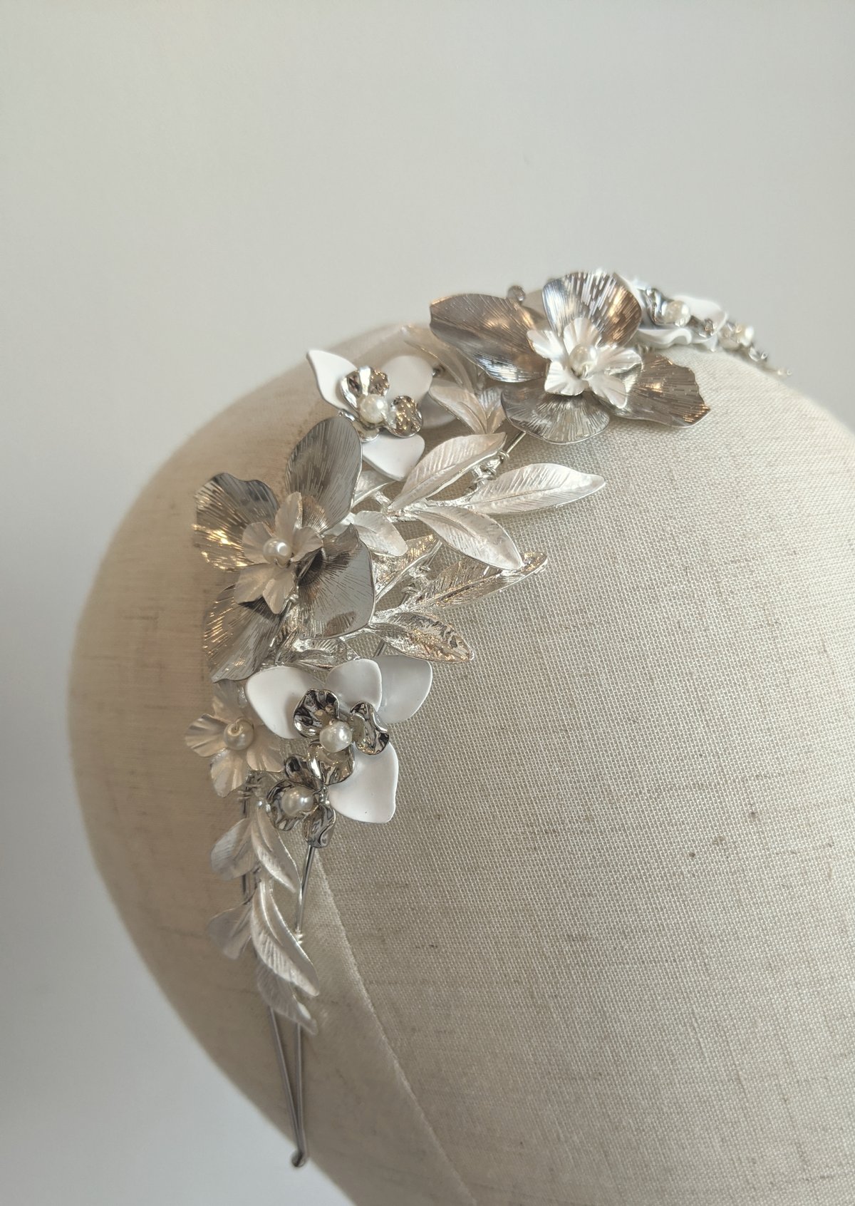 Silver Fleur de lune headband