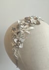 Silver Fleur de lune headband