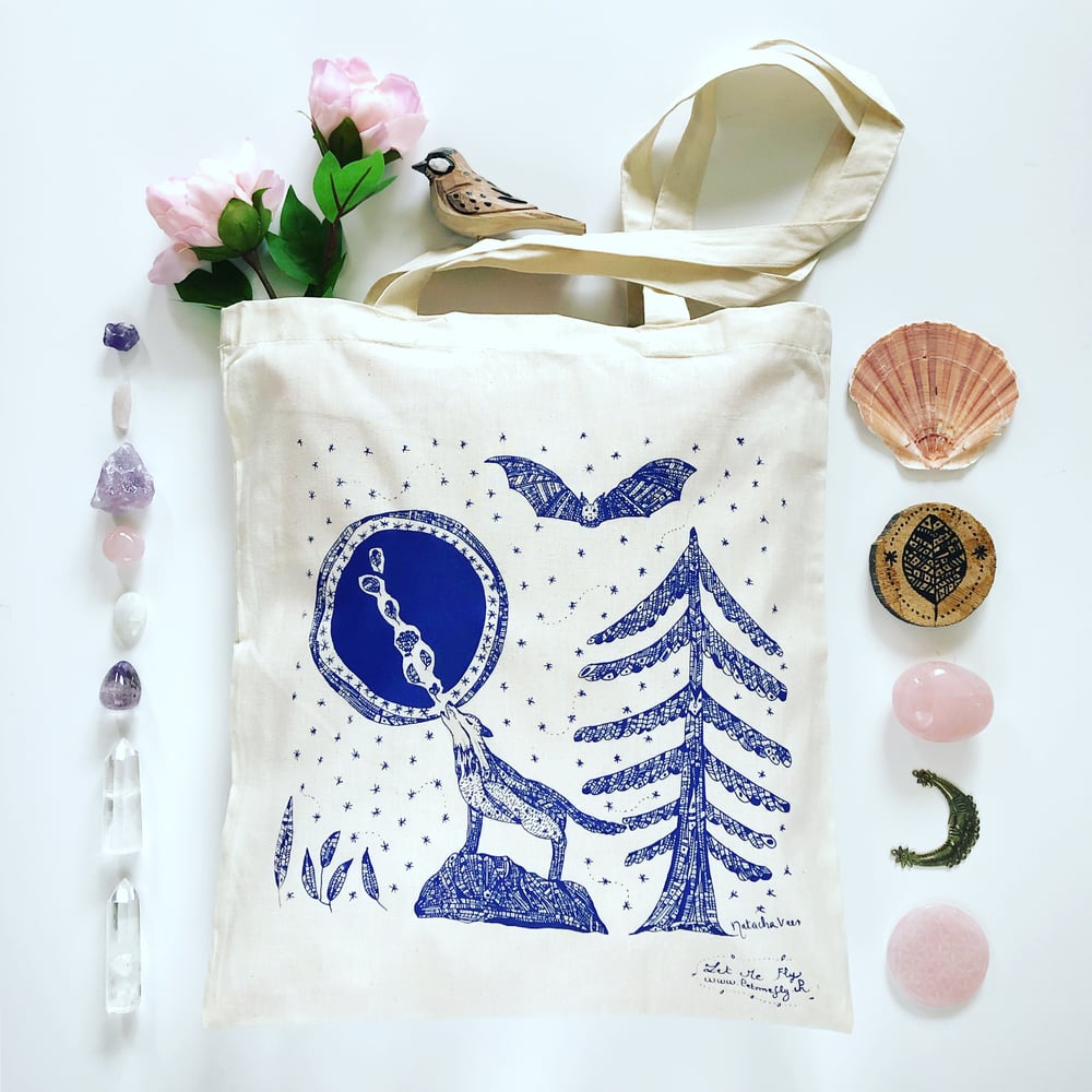 Image of Tote Bag *Wolf & night* 