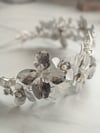 Silver Fleur de lune headband
