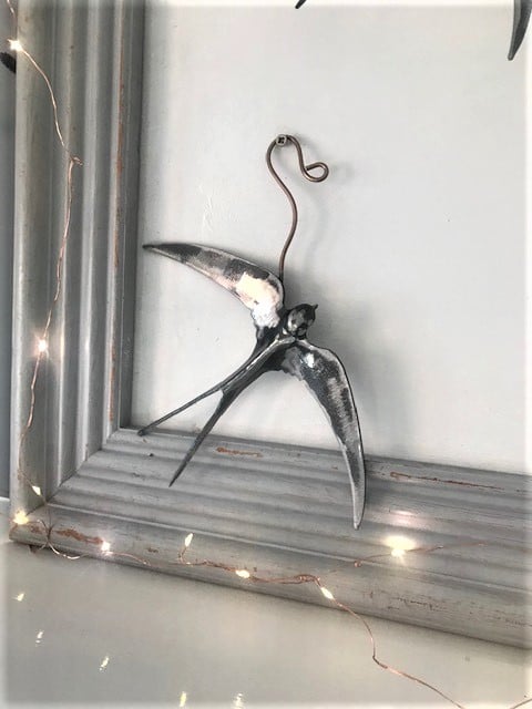 Dark grey wall swallows