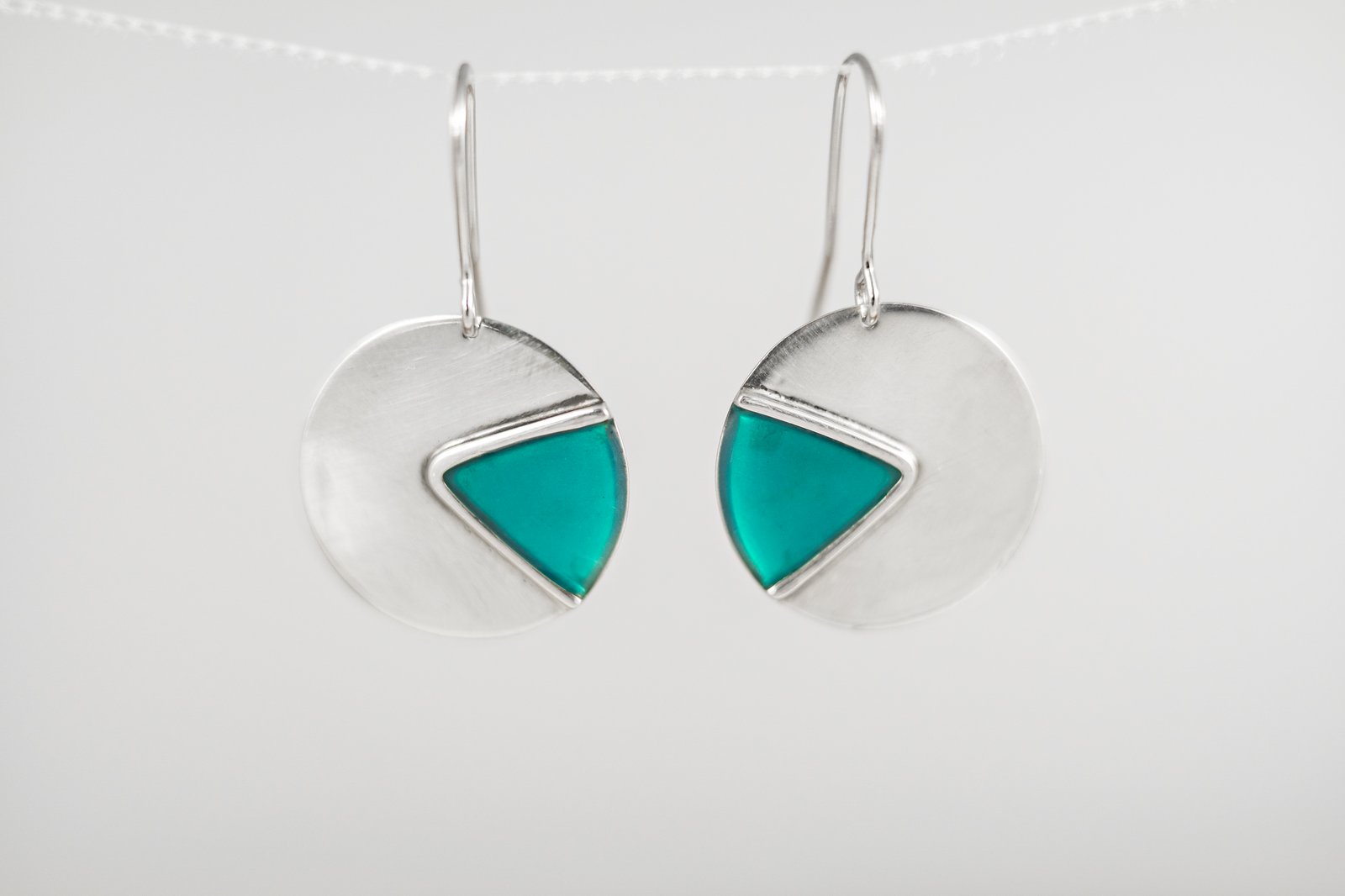 Turquoise triangle online earrings