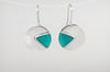 Round Triangle Earrings-turquoise