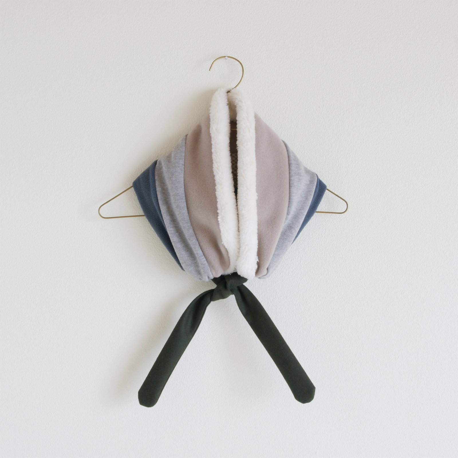 kids muffler organic cotton fur #ash blue / sunshine to you!