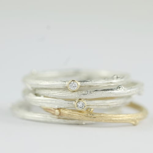 Image of THE MIMI SILVER OAK TWIG RING