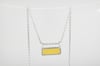 Light Thin Silver Necklace in Yellow