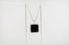 Light Square Necklace-black