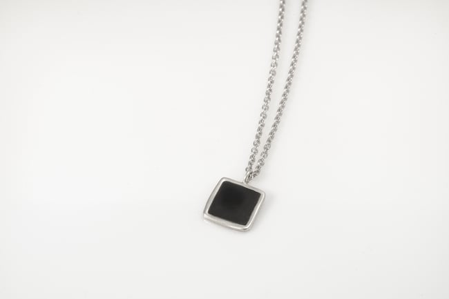 Light Square Silver Necklace 
