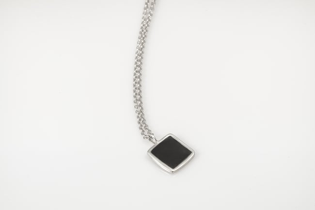 Light Square Silver Necklace 