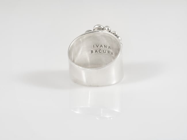 Statement Bubbles Silver Ring