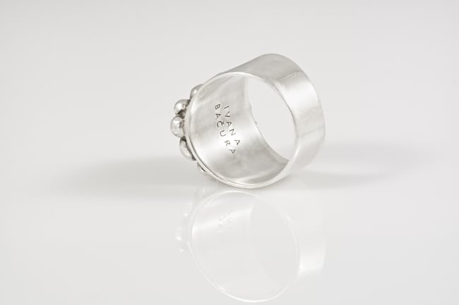 Statement Bubbles Silver Ring