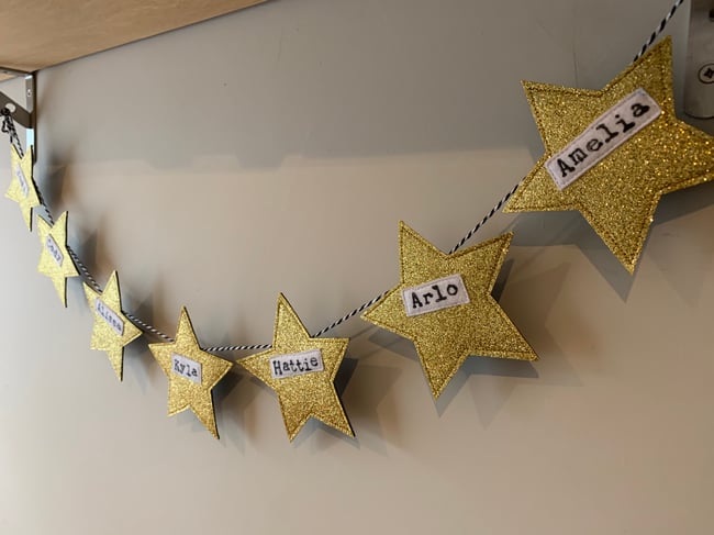 Family Name Star Garland