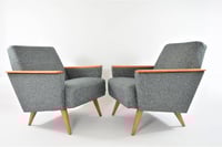 Image 1 of Fauteuils CARRES gris chiné