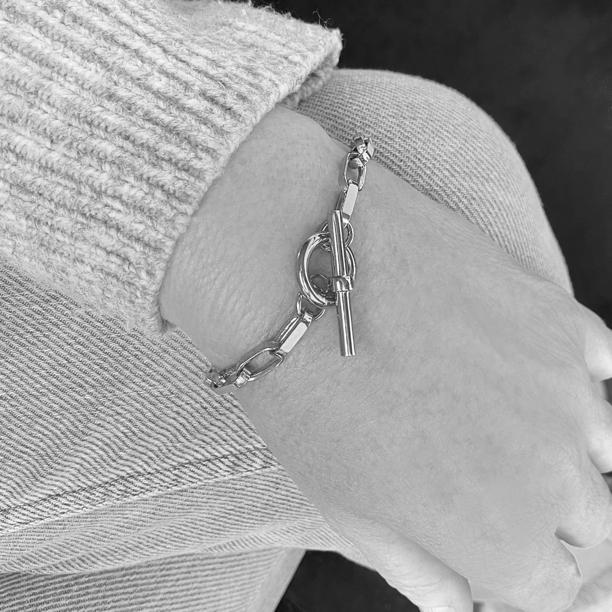 Image of Silver chunky chain bracelet