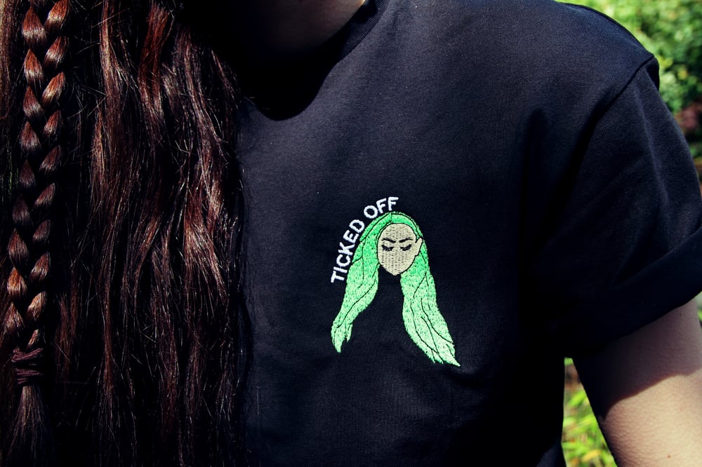 'TICKED OFF' T-Shirt - Fully Embroidered