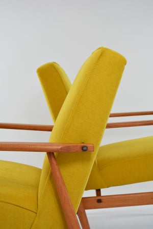 Image of Fauteuils FOX jaune chiné