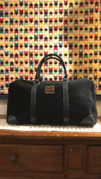Image 1 of K&YFOB weekender bag in BLACK Suede/Leather