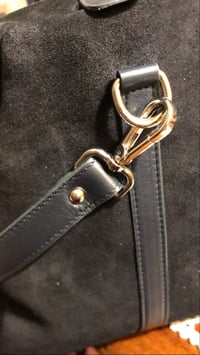 Image 2 of K&YFOB weekender bag in BLACK Suede/Leather
