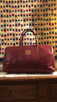 Image 1 of K&YFOB weekender bag in BURGUNDY RED