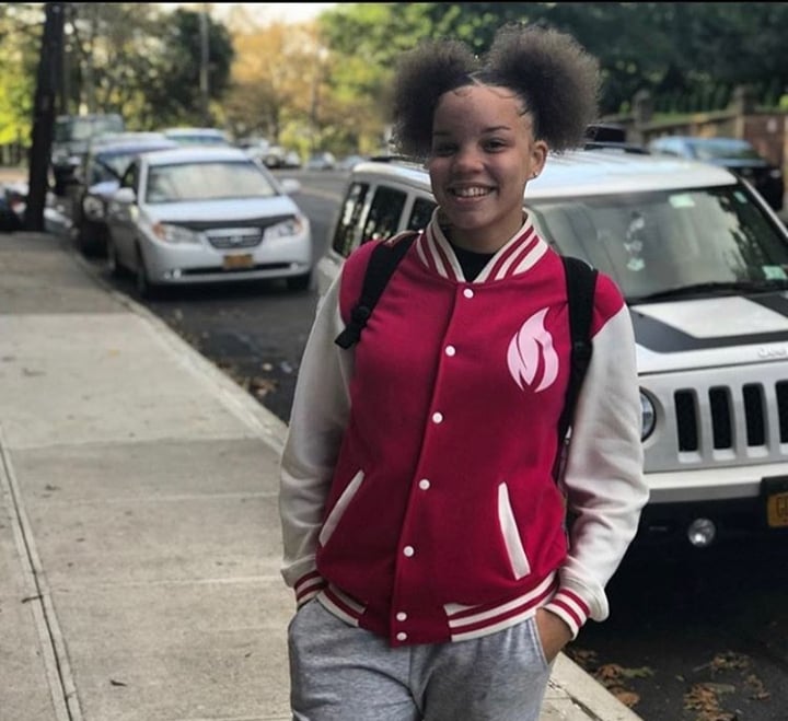 Image of "Fire Flame" Varsity Fleece Jacket (Fuego Blanco Collection) 