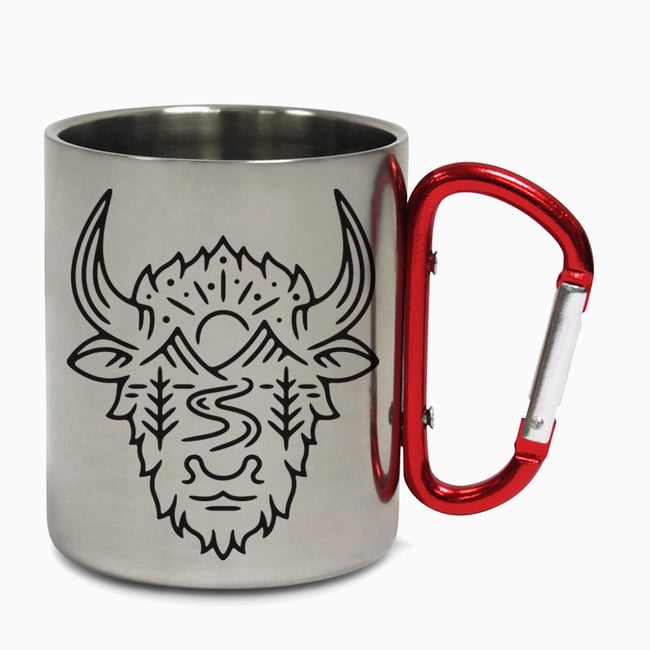Bison Carabiner Steel Mug