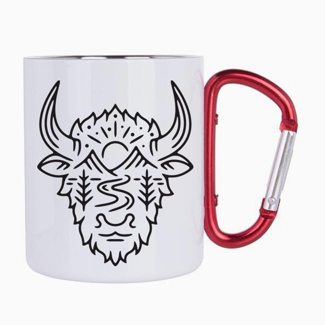 Bison Carabiner Steel Mug