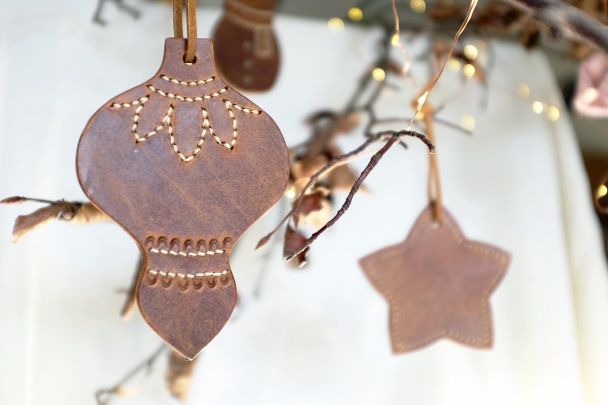 Image of Gärd Leather Christmas Decorations