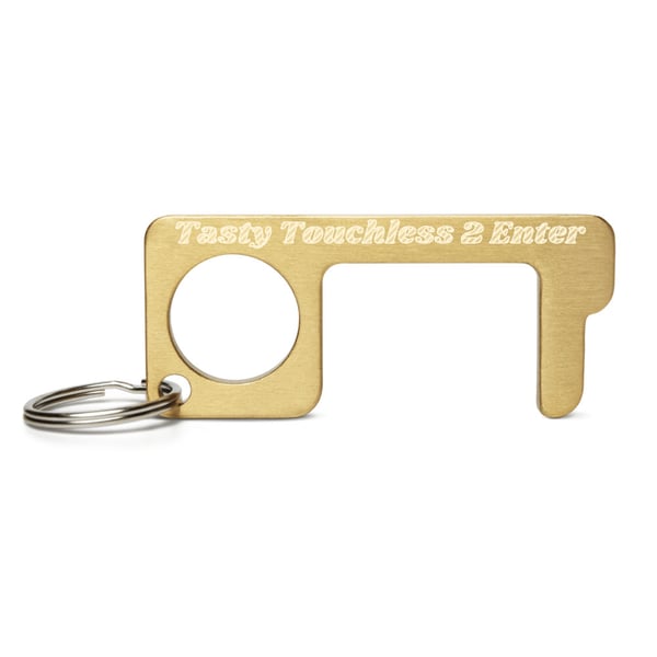 Image of Tasty Touchless 2 Enter Engraved Brass Touch Tool