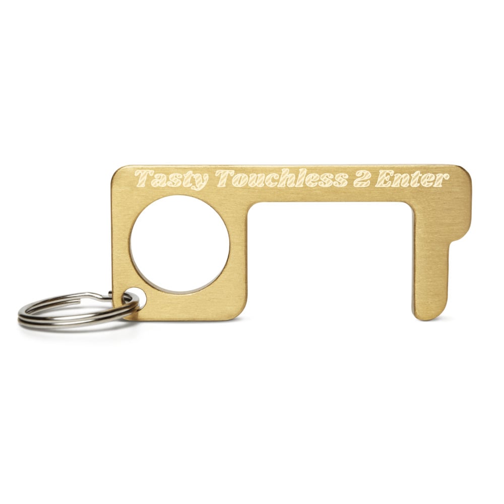 Image of Tasty Touchless 2 Enter Engraved Brass Touch Tool