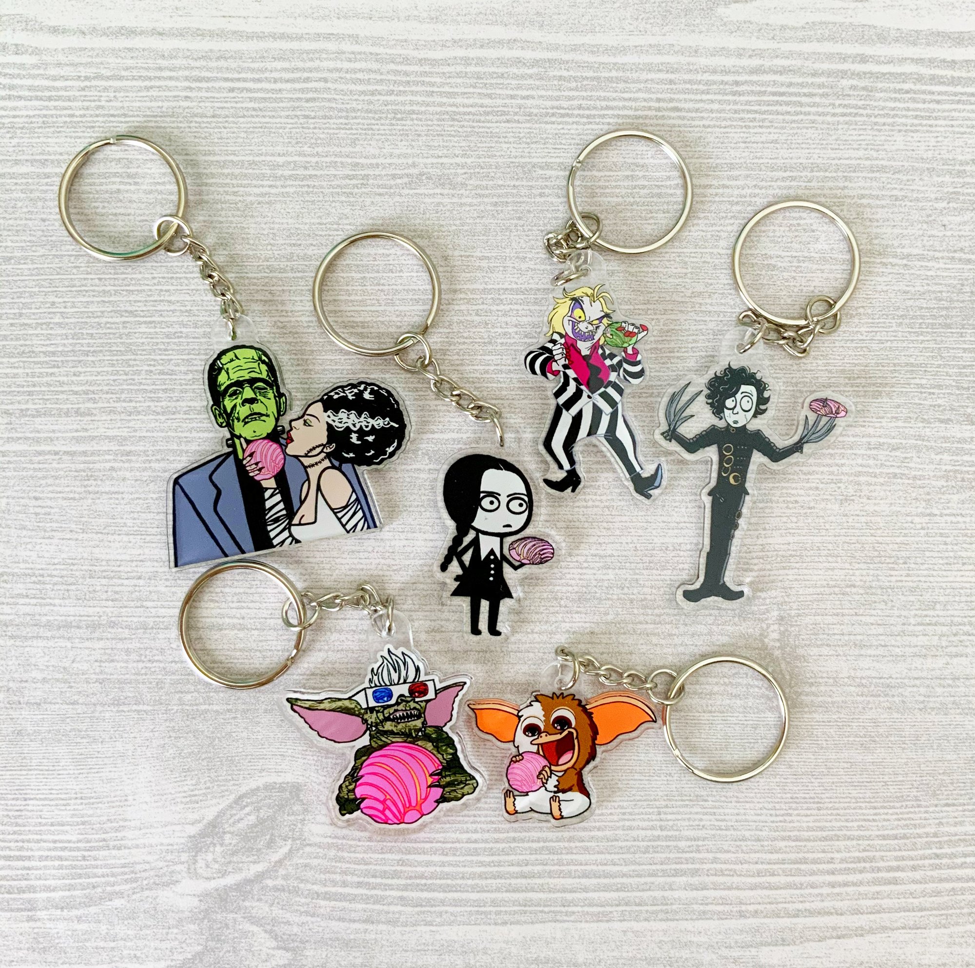Spooky Character Acrylic Keychains