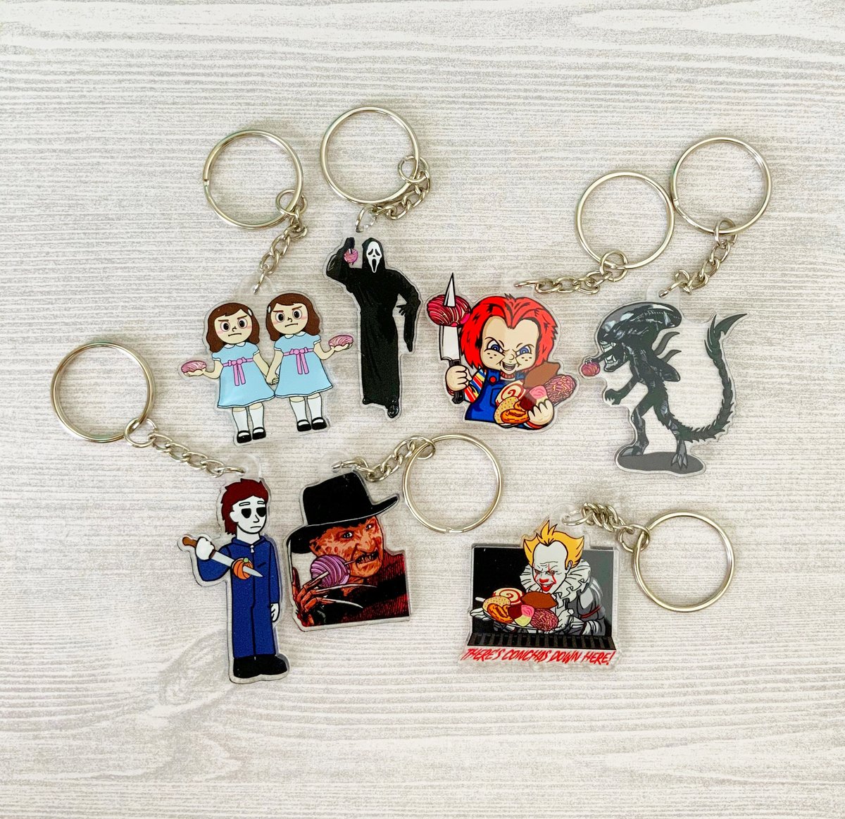 Spooky Character Acrylic Keychains 