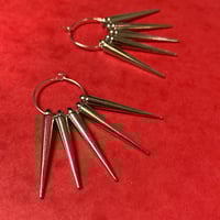 Image 4 of Spiked Hoop Earrings 