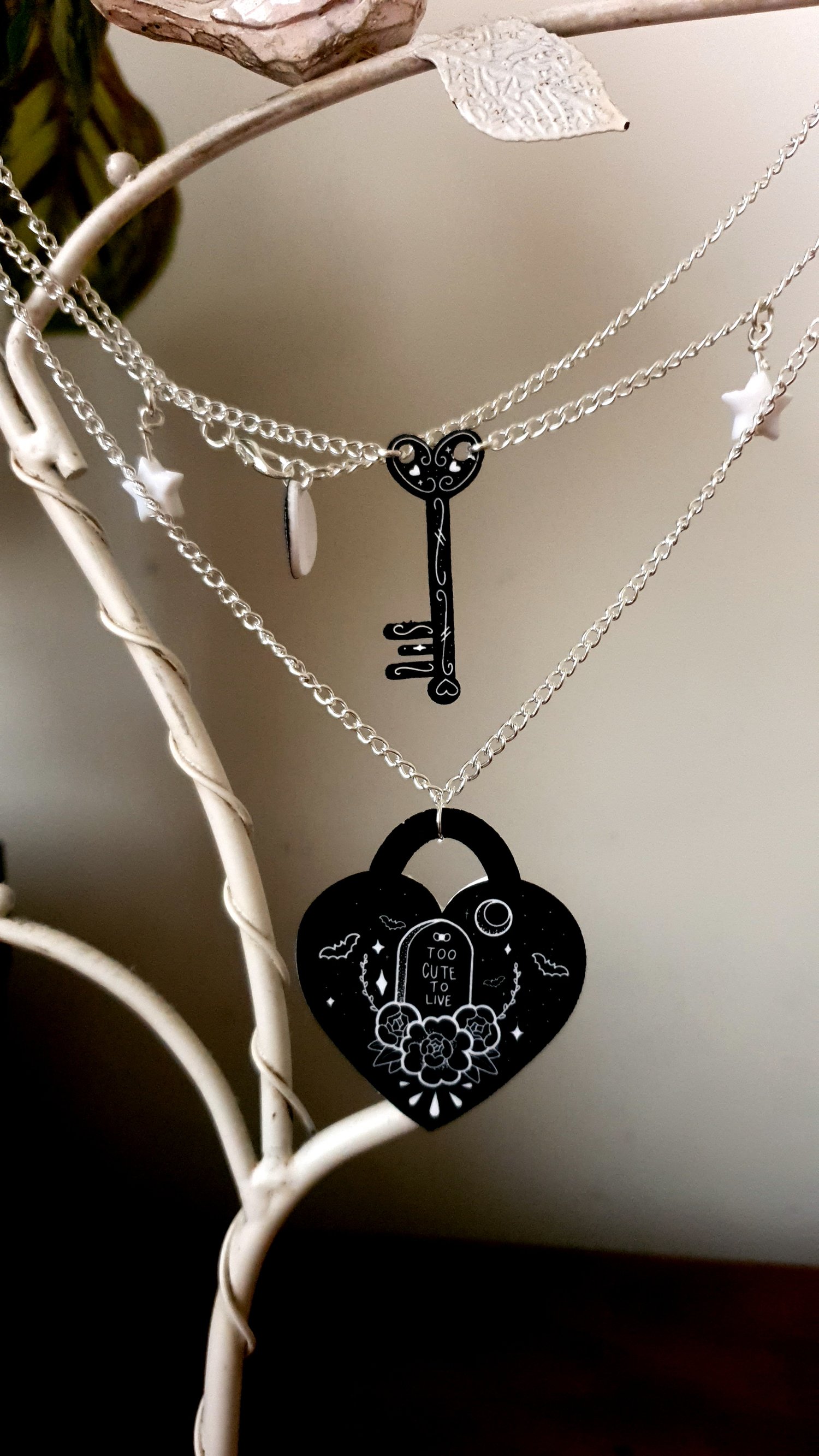 Too Cute to Live Locket and Key Layered Necklace