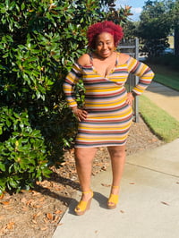 Image 2 of Fall Feels Striped Sweater Dress