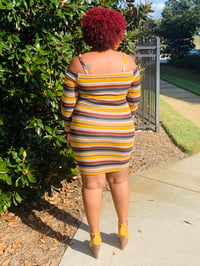 Image 3 of Fall Feels Striped Sweater Dress