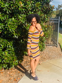 Image 5 of Fall Feels Striped Sweater Dress