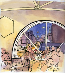Image of Lola's restaurant, Camden Passage (framed)