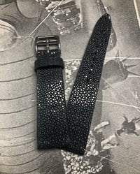 Image 5 of Black Stingray classic watch strap